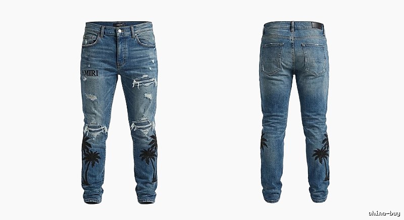 AMIRI Palm Tree Ripped Jeans