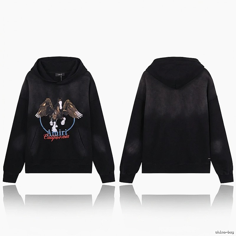 AMIRI Pegasus Retro Black Hoodie