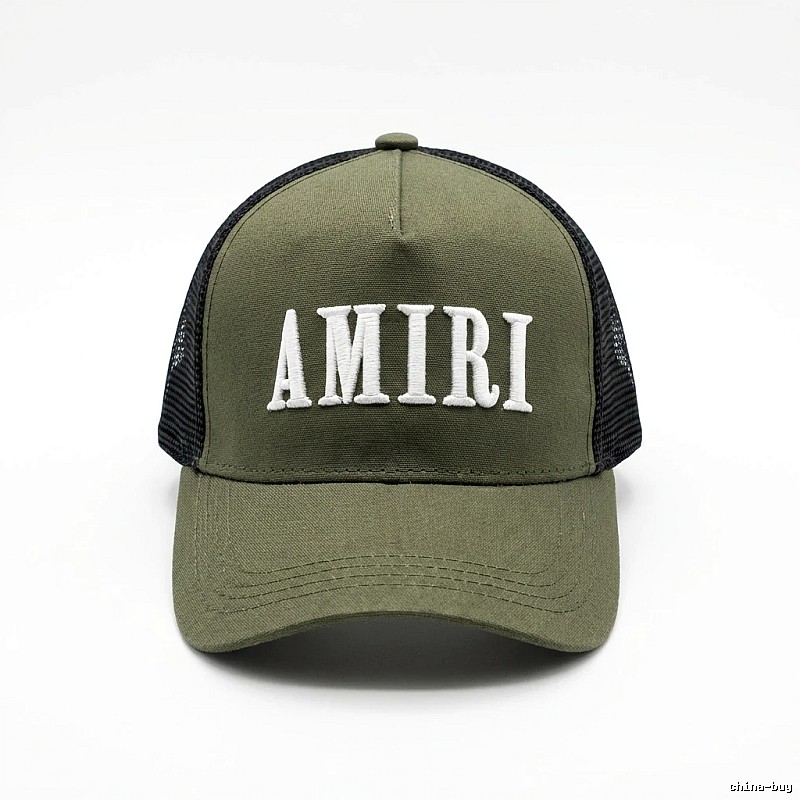 AMIRI Retro Style Olive Green Hat
