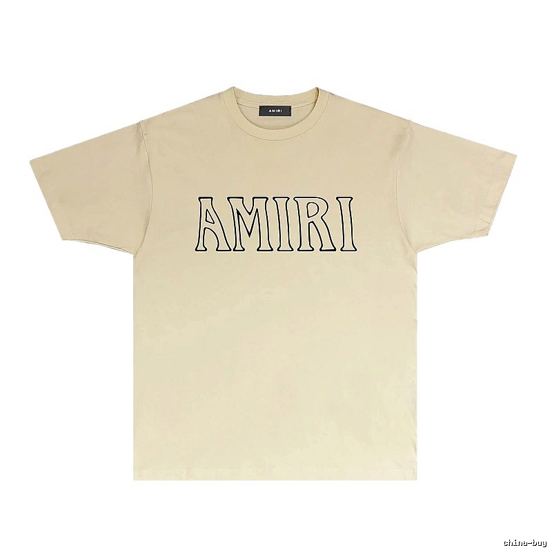 AMIRI simple and fashionable beige T-shirt