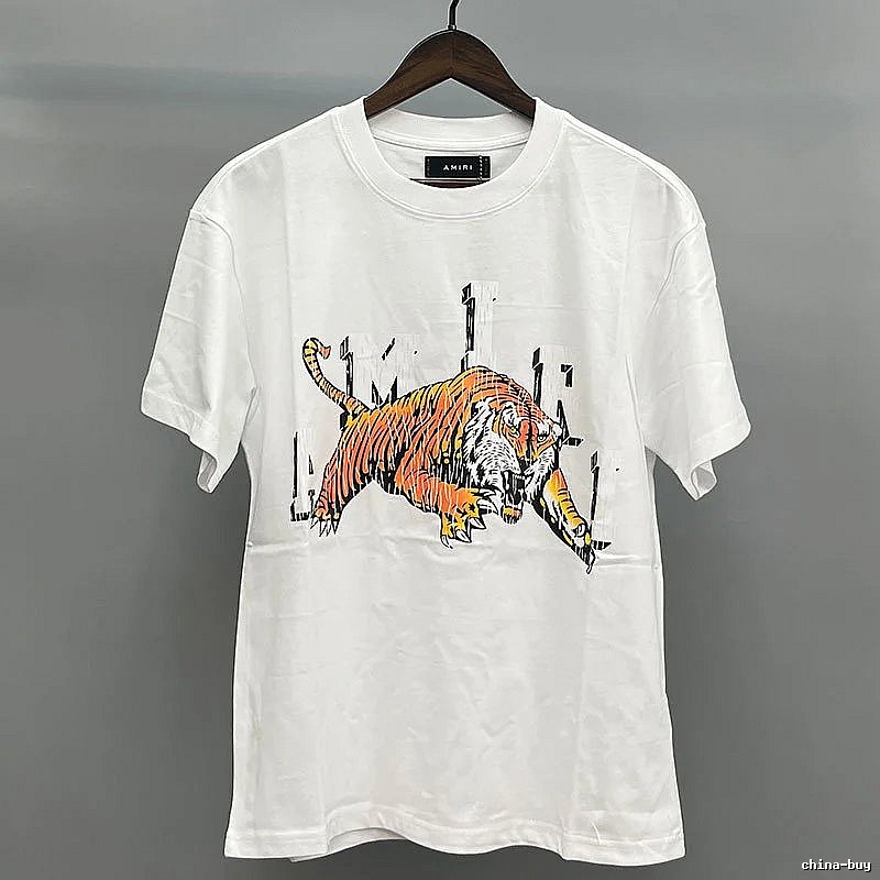 Amiri White Records Graphic T-Shirt Modern Fit