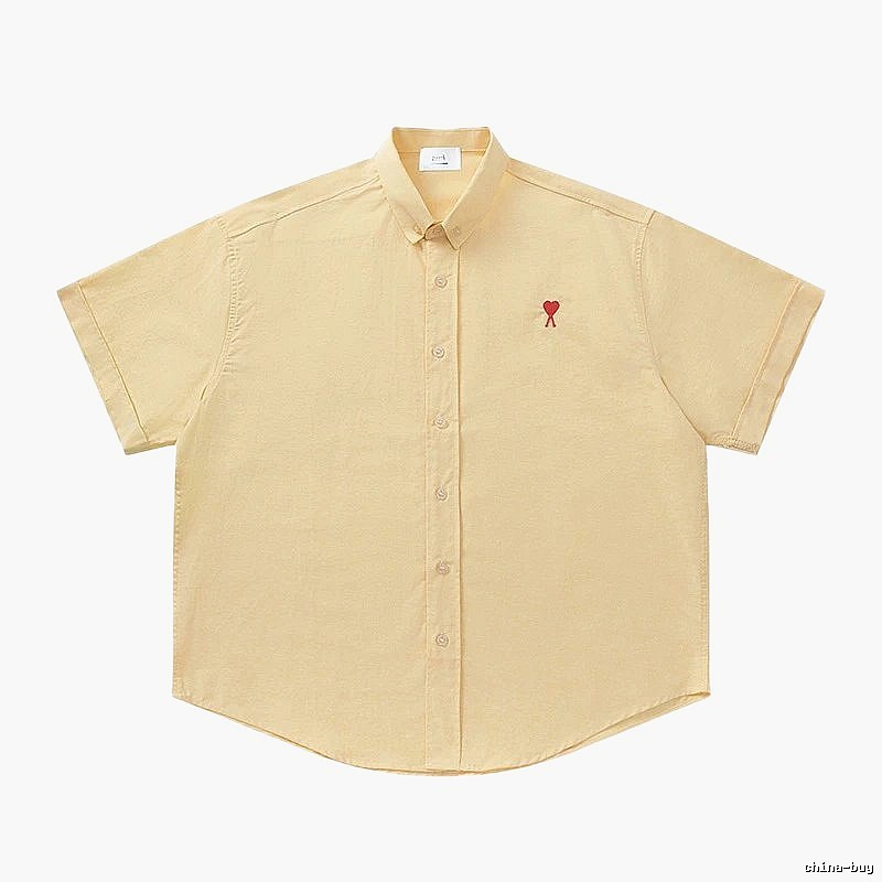 Ami's simple and loving style yellow shirt