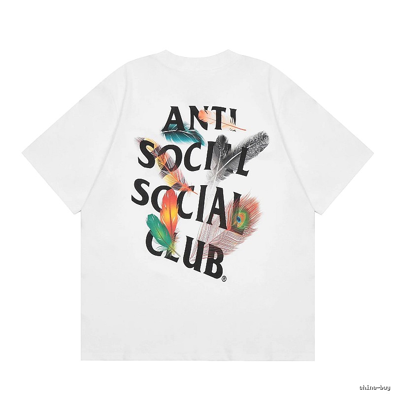 Anti Social Social Club Statement Logo T-shirt Black Orange Anti for Easy Pairing