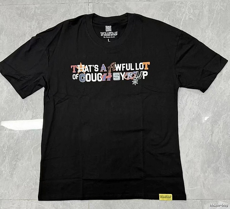 Awful Lot Color-block Printed Street Style Black T-shirt