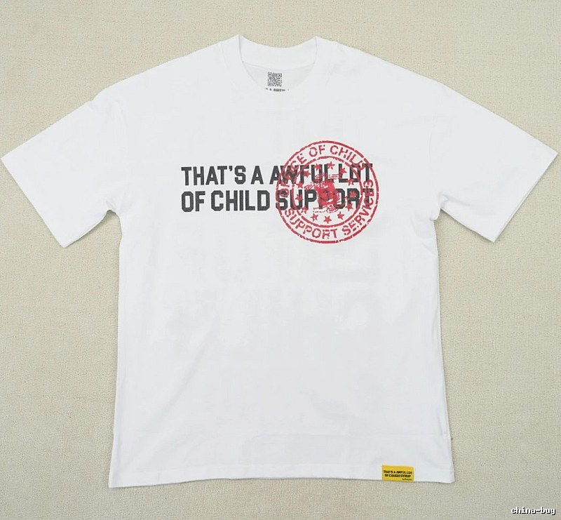 Awful Lot Stamped Street-Style White T-Shirt