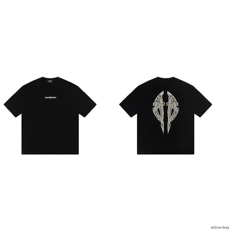 Balenciaga Double B Graffiti High Street Black T-Shirt