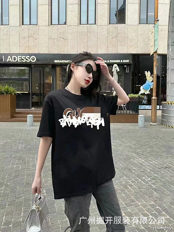 Balenciaga Graffiti Street Style Black T-Shirt
