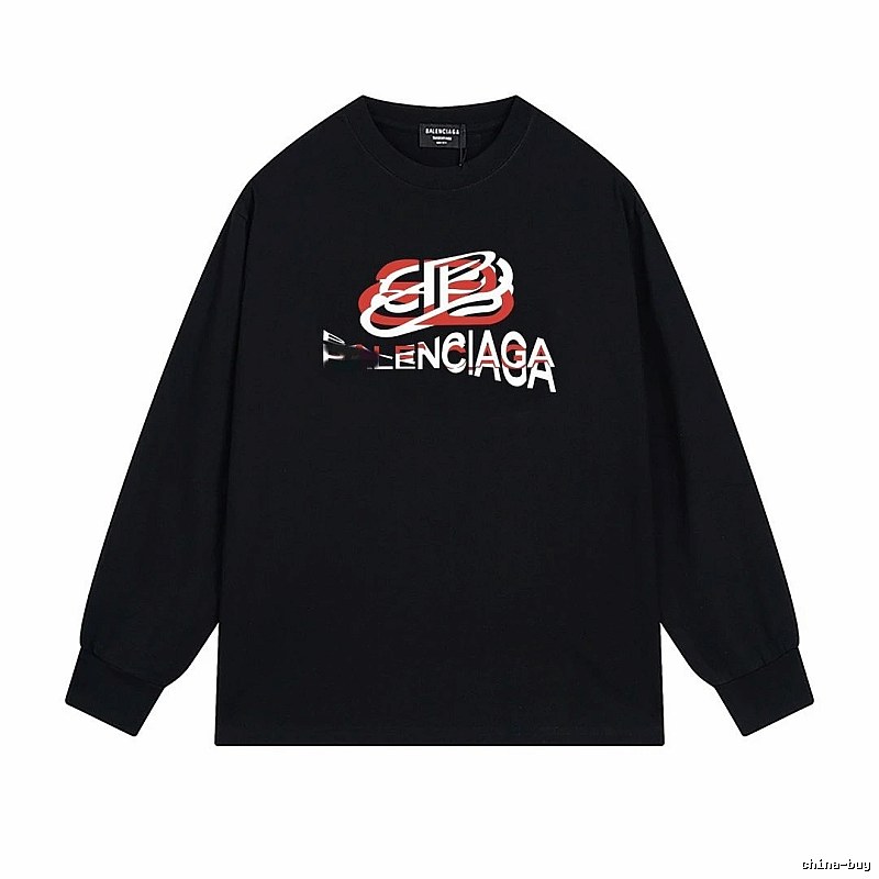 Balenciaga letter-style black T-shirt