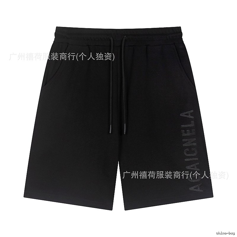 Balenciaga minimalist style black shorts