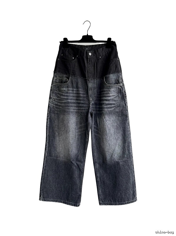 Balenciaga patchwork denim wide-leg pants