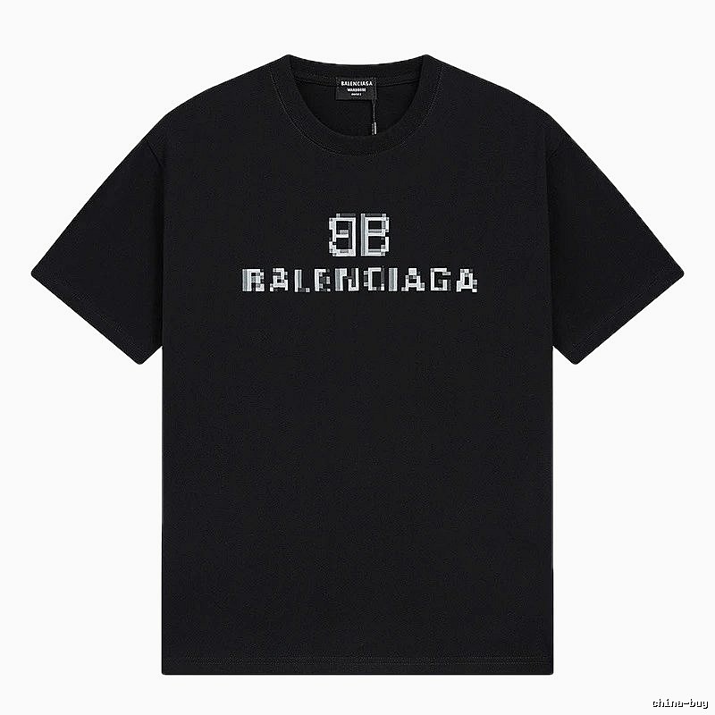 Balenciaga pixel-style black T-shirt