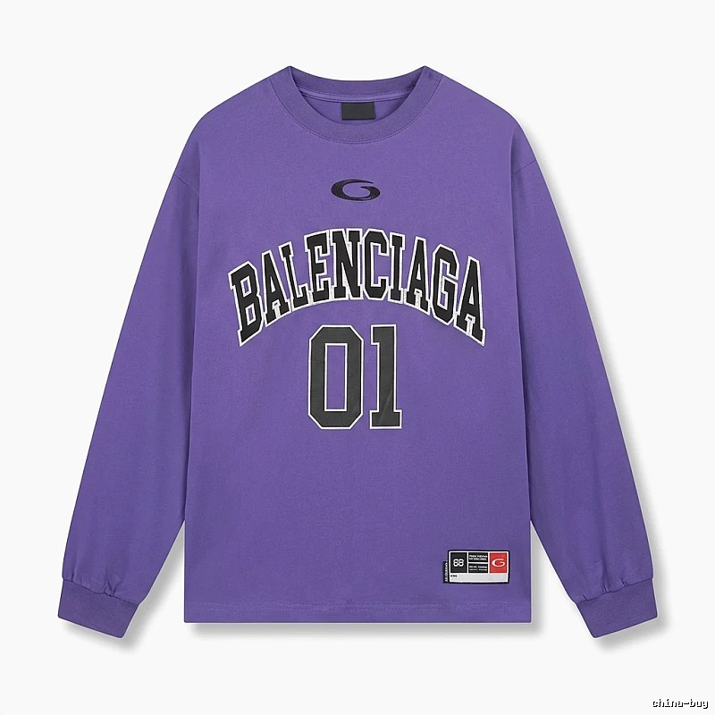Balenciaga preppy style purple sweatshirt