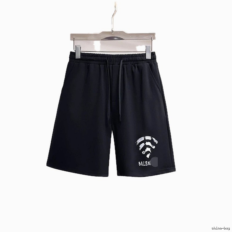 Balenciaga Printed Street Style Black Shorts