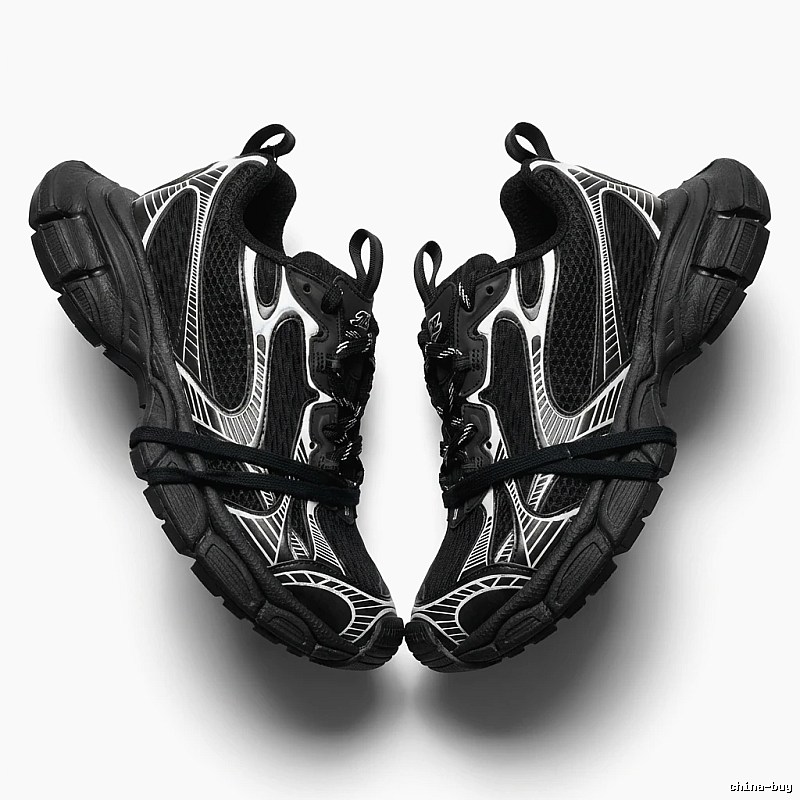 Balenciaga retro black and grey sports shoes