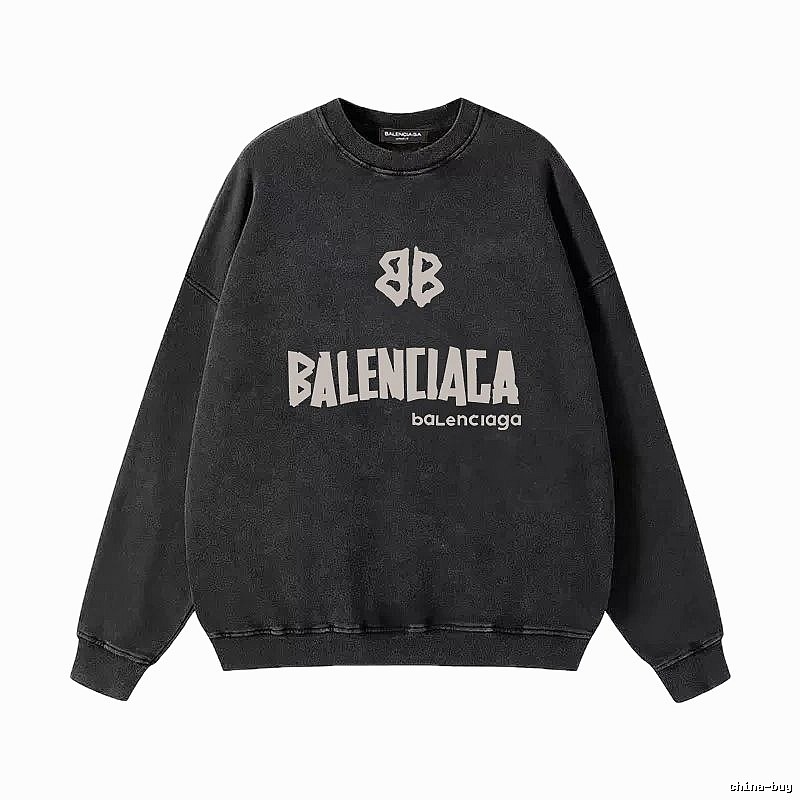 Balenciaga retro-style black sweatshirt