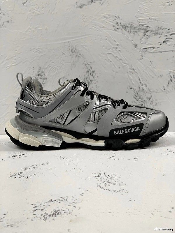 Balenciaga Track Sneaker with Gray Technical Runner Panels Detail