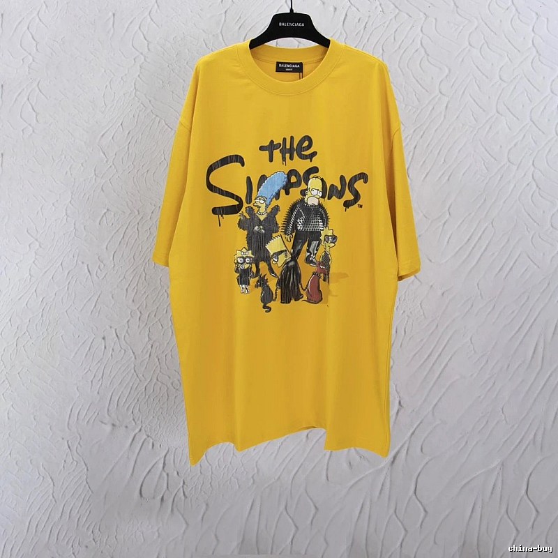 Balenciaga x The Simpsons Co-branded Yellow T-shirt