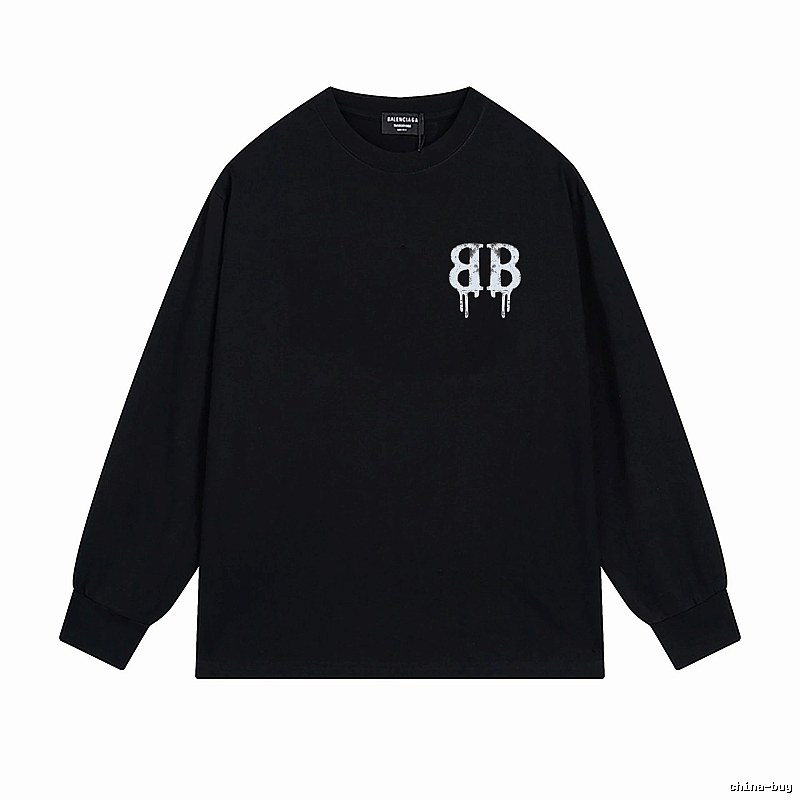 Balenciaga's dark style black long T-shirt