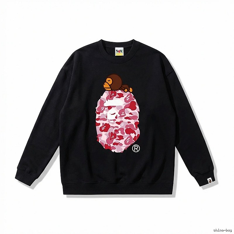 Bape Ape Head Camouflage Style Black Sweatshirt