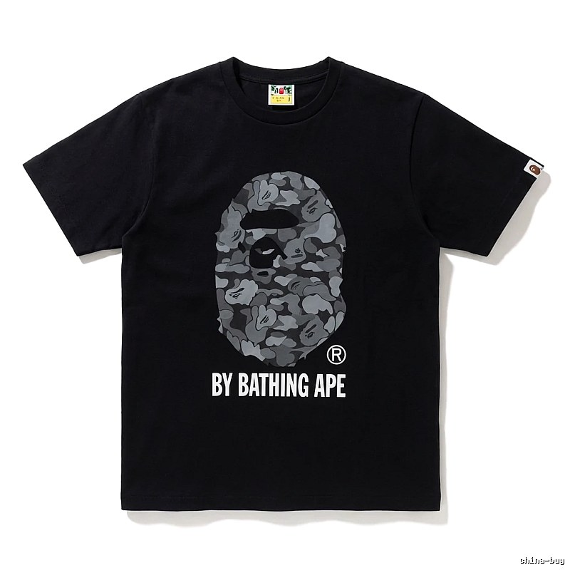 Bape Ape Head Camouflage Style Black T-shirt