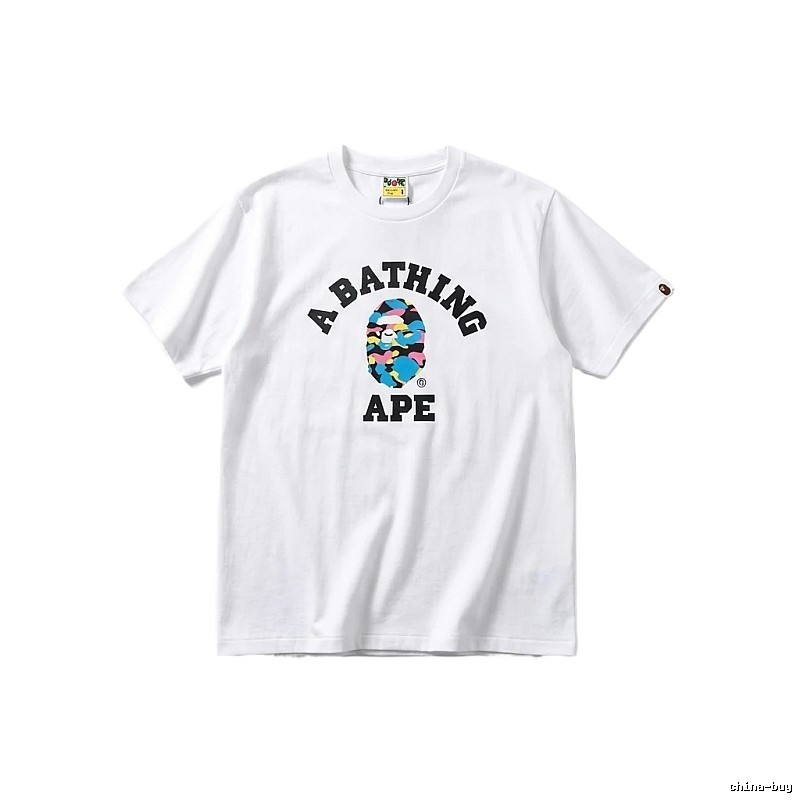 Bape Camouflage Alphabet White T-shirt