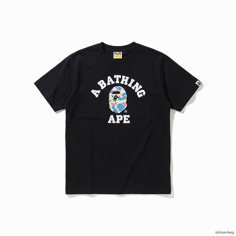 Bape camouflage style black T-shirt