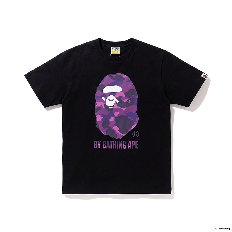 Bape camouflage-style black T-shirt