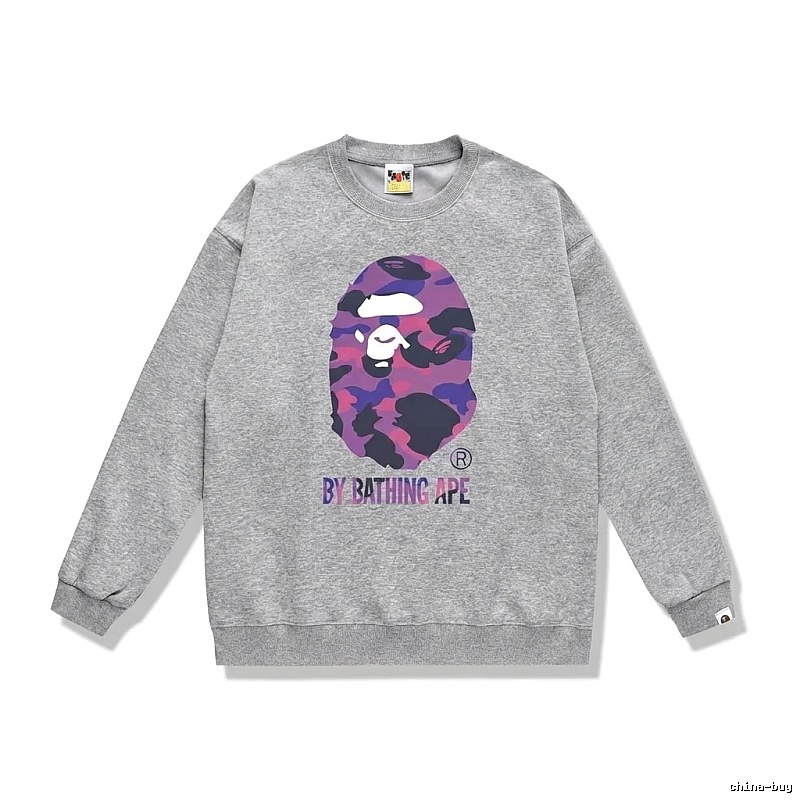 Bape camouflage-style grey sweatshirt