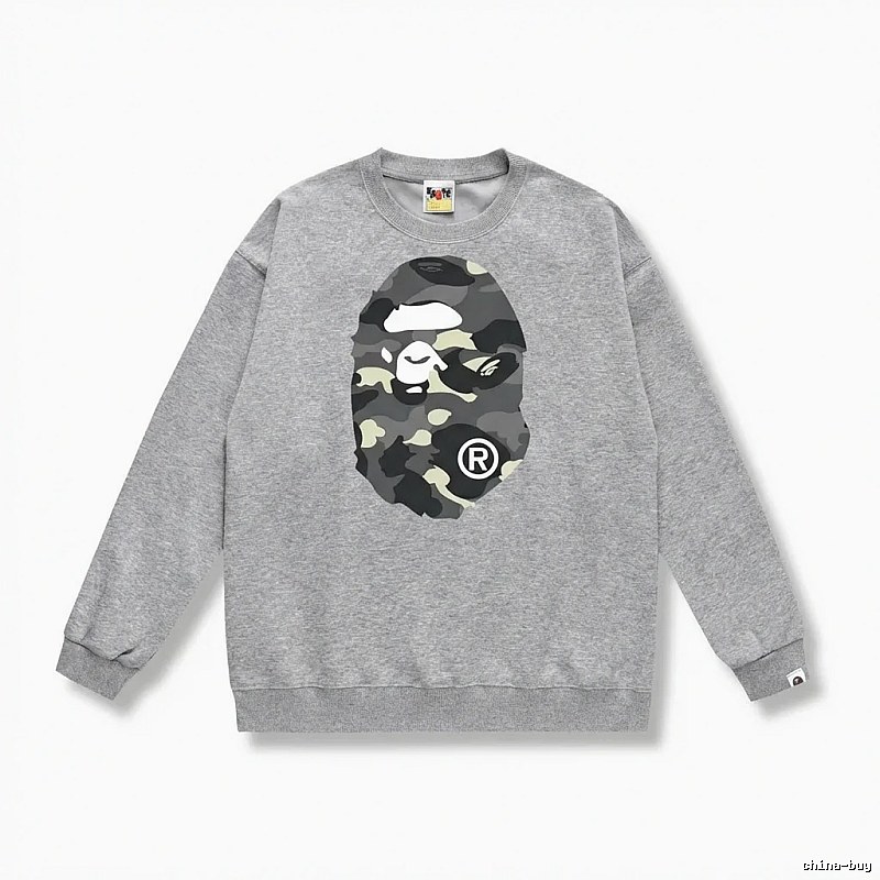 Bape camouflage style grey sweatshirt