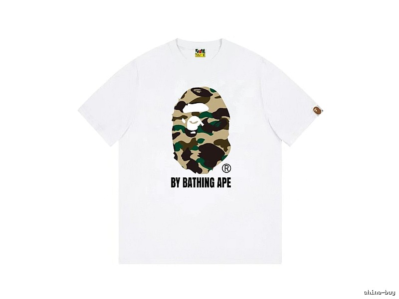 Bape camouflage style white T-shirt