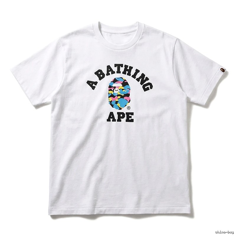 Bape camouflage style white T-shirt