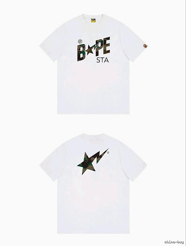 Bape camouflage trendy white T-shirt