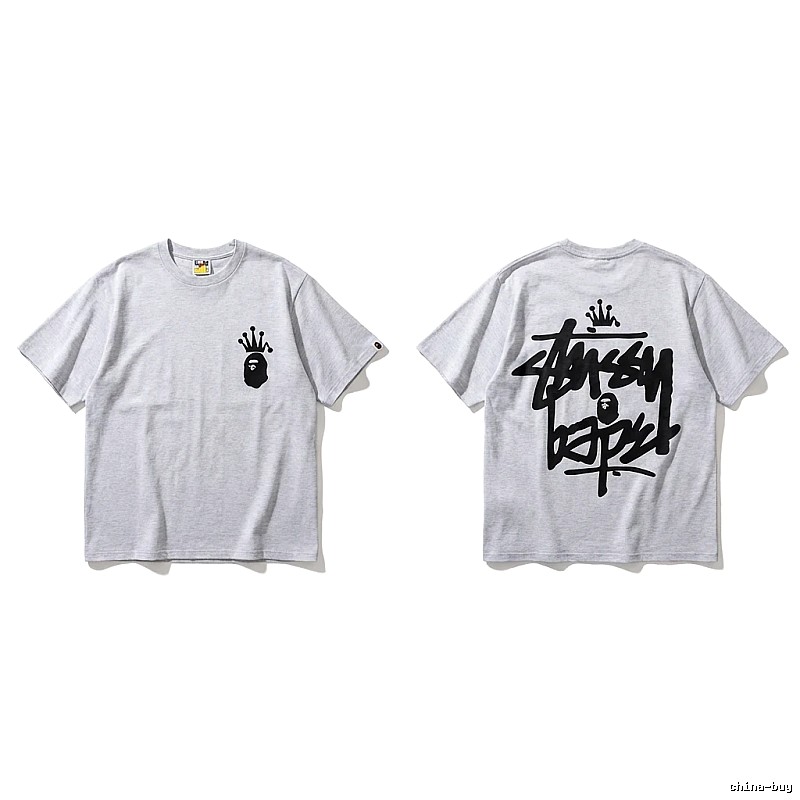 Bape Crown Trendy and Cool Style White T-shirt