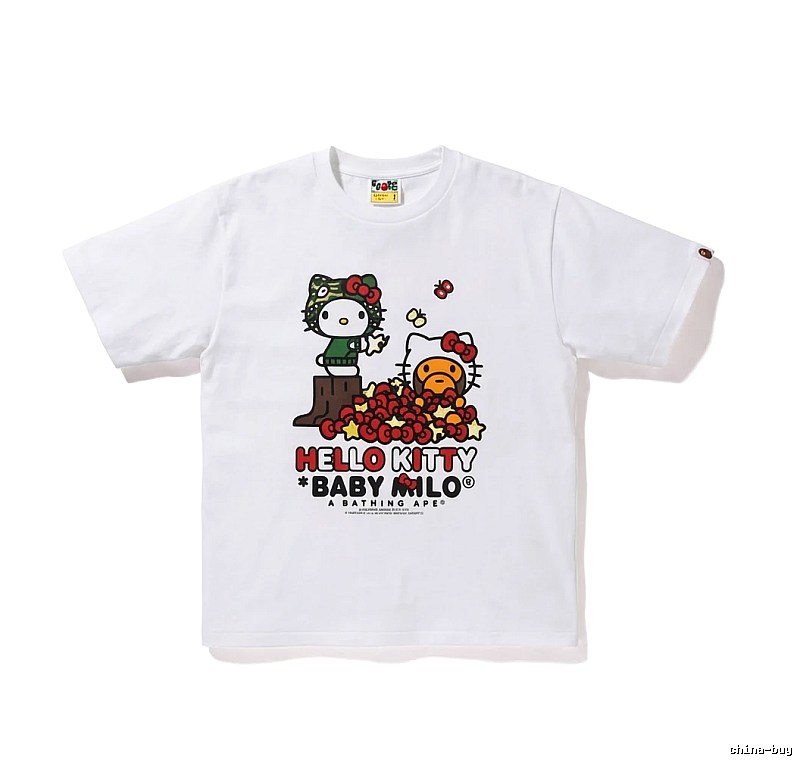 Bape Hello Kitty Co-branded White T-shirt