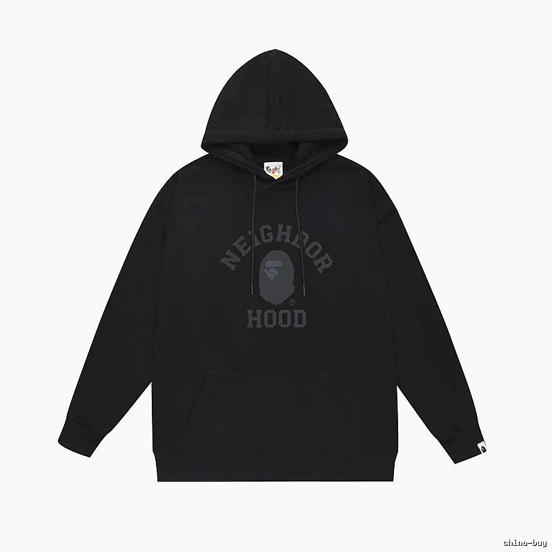 Bape Neighborhood black trendy hoodie