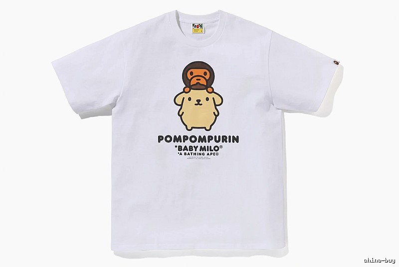 Bape x Pompompurin Co-branded Short-sleeve White