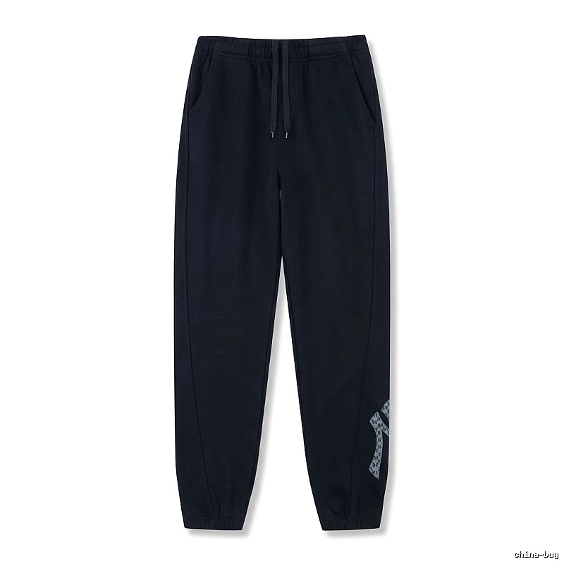Basic style casual black pants of MLB