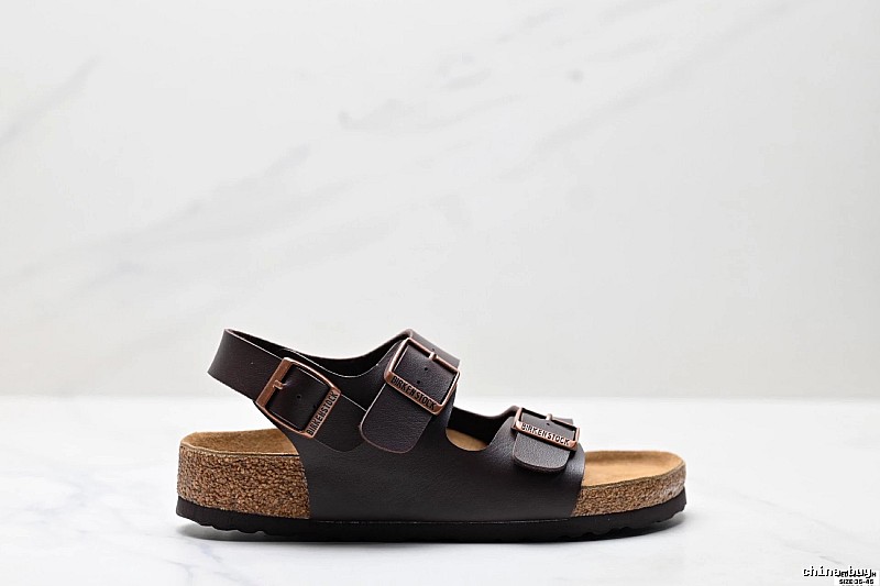 Birkenstock Vintage Casual Dark Brown Buckle Sandals