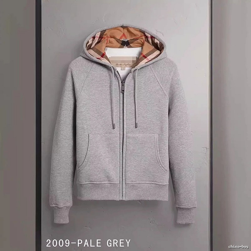 Burberry Classic Zip hoodie Gray Zip Check for Daily Styling