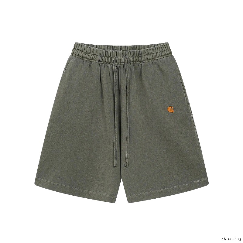 Carhartt Embroidered Workwear Style Army Green Casual Shorts