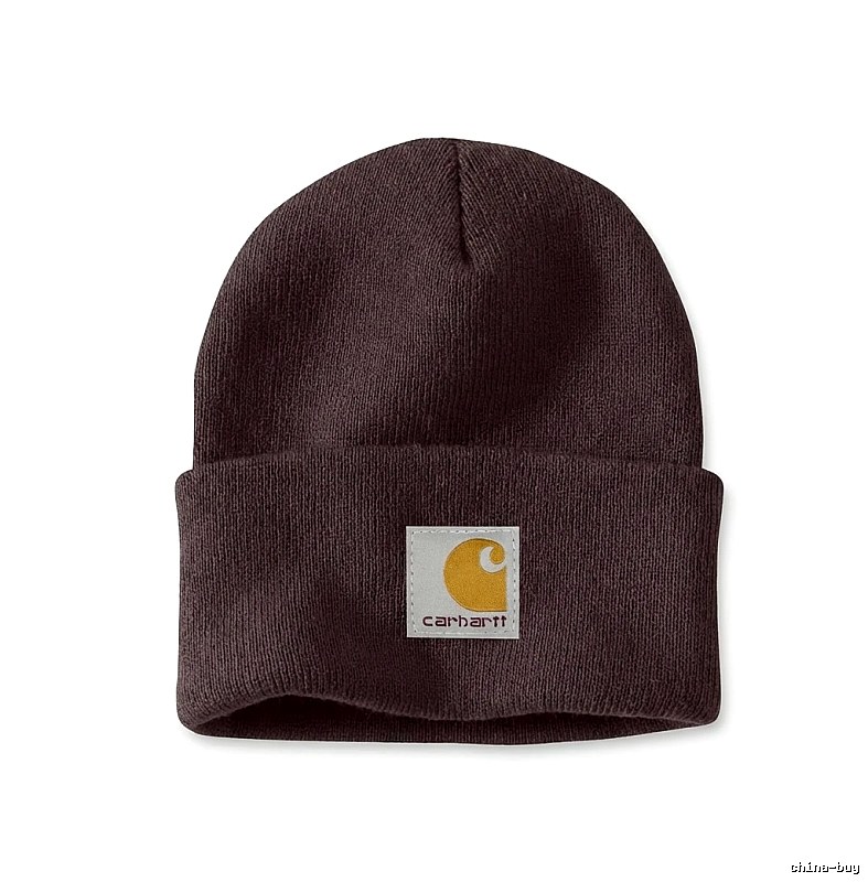 Carhartt solid color simple style dark brown hat