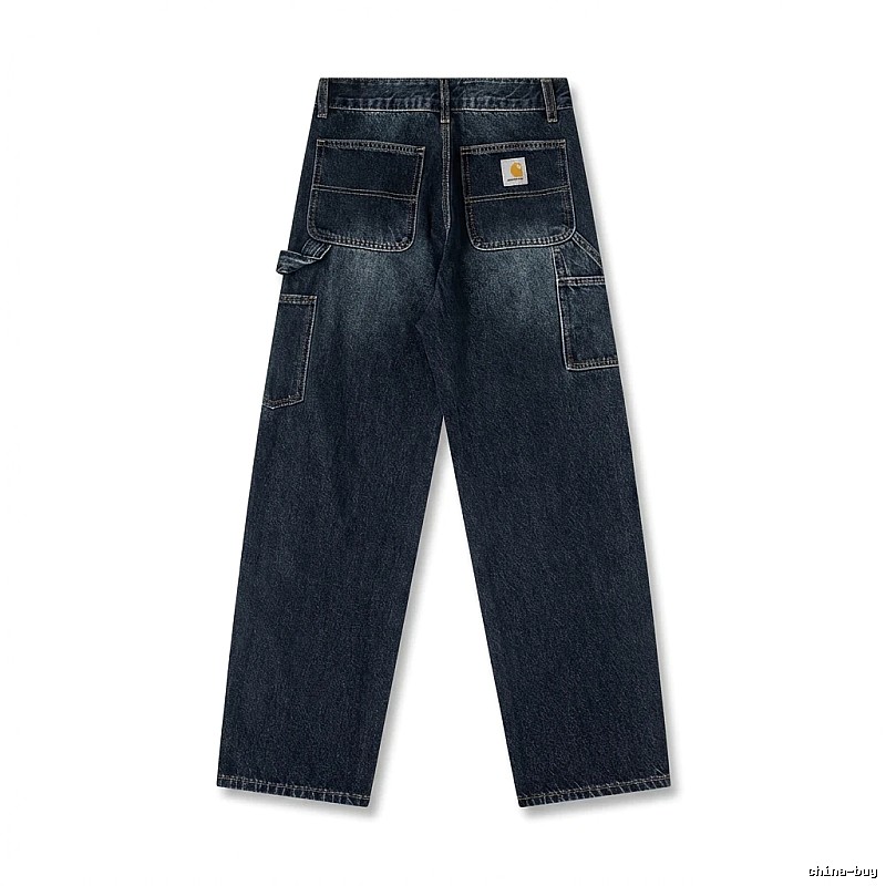 Carhartt workwear style dark denim jeans