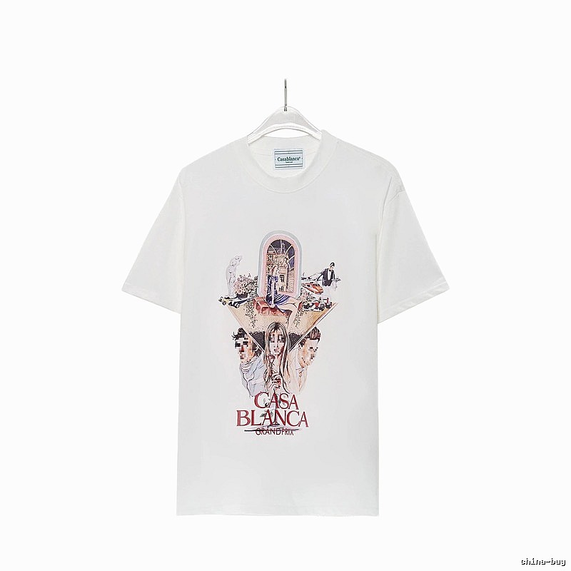 Casablanca Grand Prix Printed White T-shirt