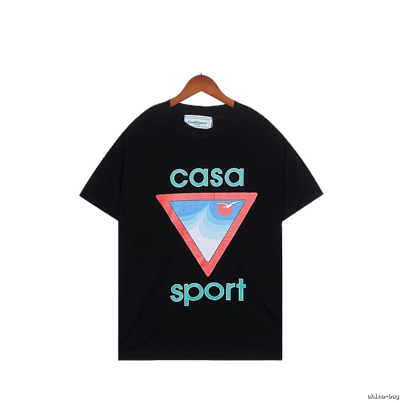 Casablanca - printed casual - style black T - shirt