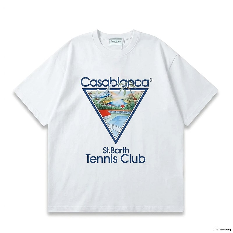 Casablanca Printed Casual White T-shirt