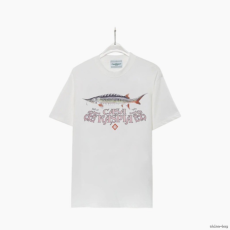 Casablanca - printed retro - style white T - shirt