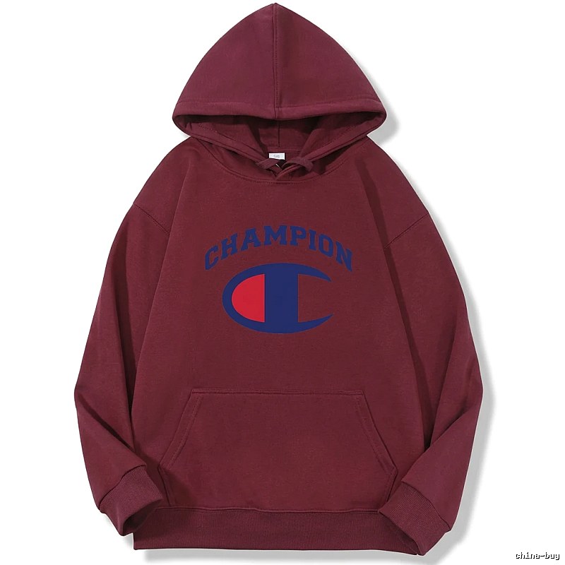 Champion classic burgundy hooded sweatshirt