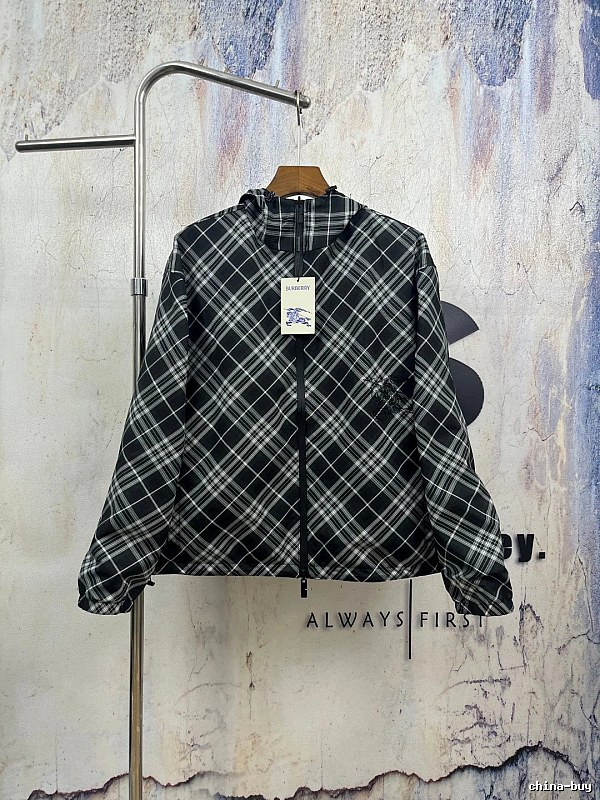 Check Zip Jacket with Burberry Branding