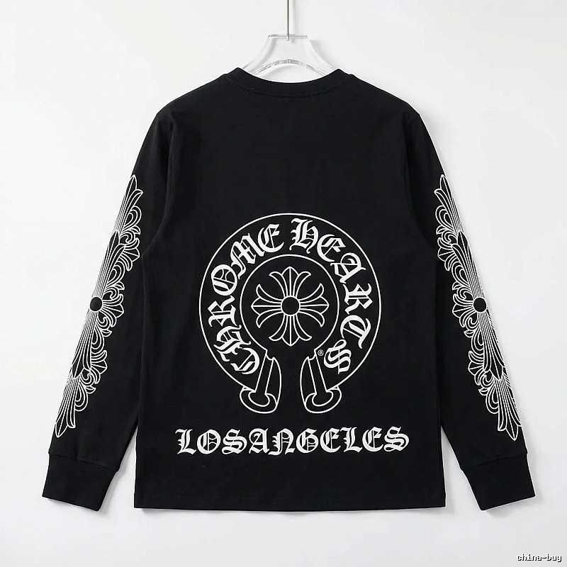 Chrome Hearts Cross Flower Dark Style Black Long Sleeve
