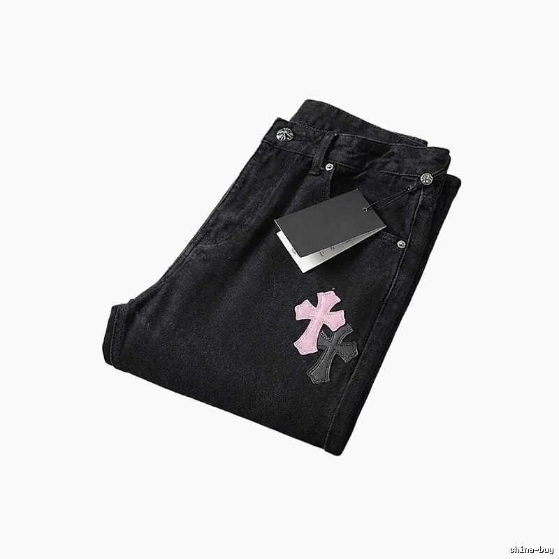 Chrome Hearts Cross Trendy and Cool Black Jeans